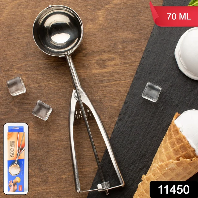 Ice Cream Scoop – Stainless Steel Trigger Release, 70 ML Capacity