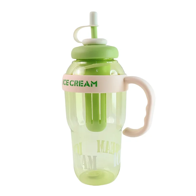 Ice Cream Themed Water Bottle – 1300ML Large Capacity Leakproof Sipper