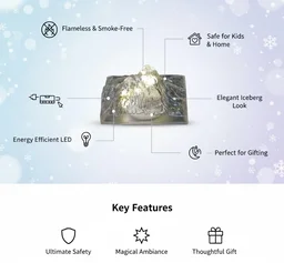 Iceberg Night Light – Flameless LED Decor for Home | Indo Glow