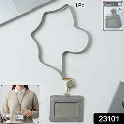 ID Card Holder with Adjustable Neck Strap – Durable & Professional