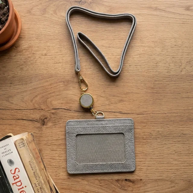 ID Card Holder with Adjustable Neck Strap – Durable & Professional