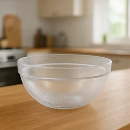 Idli Mixing Bowl – Transparent Textured Plastic, Spill-Resistant