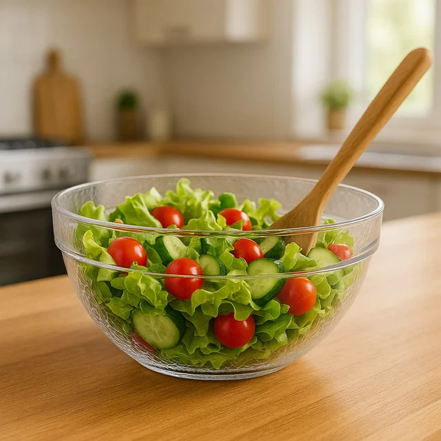 Idli Mixing Bowl – Transparent Textured Plastic, Spill-Resistant