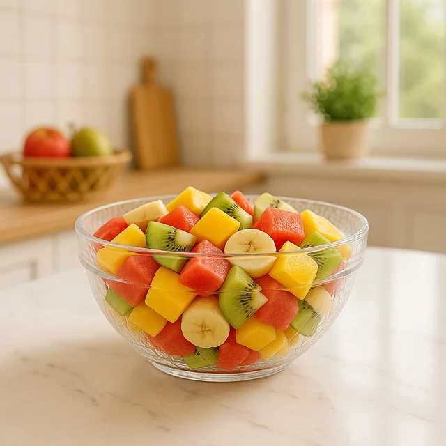 Idli Mixing Bowl – Transparent Textured Plastic, Spill-Resistant