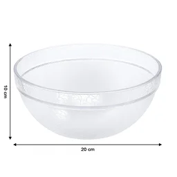 Idli Mixing Bowl – Transparent Textured Plastic, Spill-Resistant