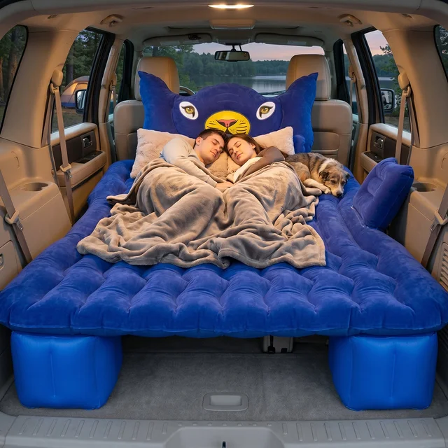 Inflatable Car Air Mattress Bed Set – Portable & Comfortable Sleep, Car Sofa