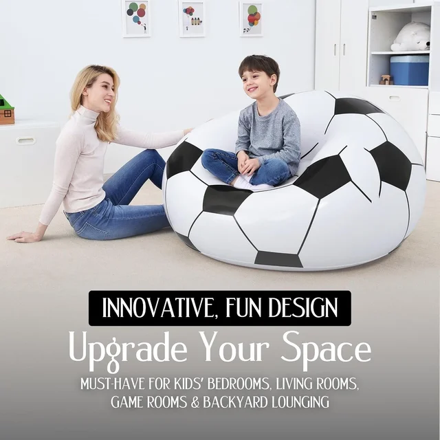 Inflatable Soccer Ball Lounge Chair – Fun & Comfortable for Kids