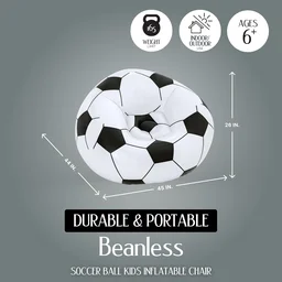 Inflatable Soccer Ball Lounge Chair – Fun & Comfortable for Kids