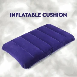 Inflatable Travel Pillow – Velvet Air Comfort (Blue) | PillowTrek