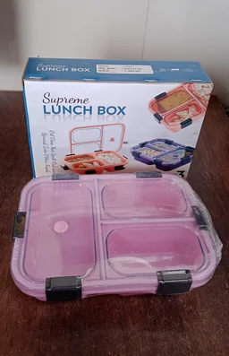 Insulated Lunch Box – 3 Compartment Plastic Tiffin | Lunchie Bunchie