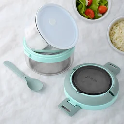 Insulated Lunch Box 400ml – Leakproof Stainless Steel Tiffin with Folding Spoon