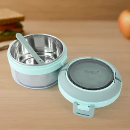 Insulated Lunch Box 400ml – Leakproof Stainless Steel Tiffin with Folding Spoon