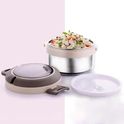 Insulated Lunch Box 400ml – Leakproof Stainless Steel Tiffin with Folding Spoon