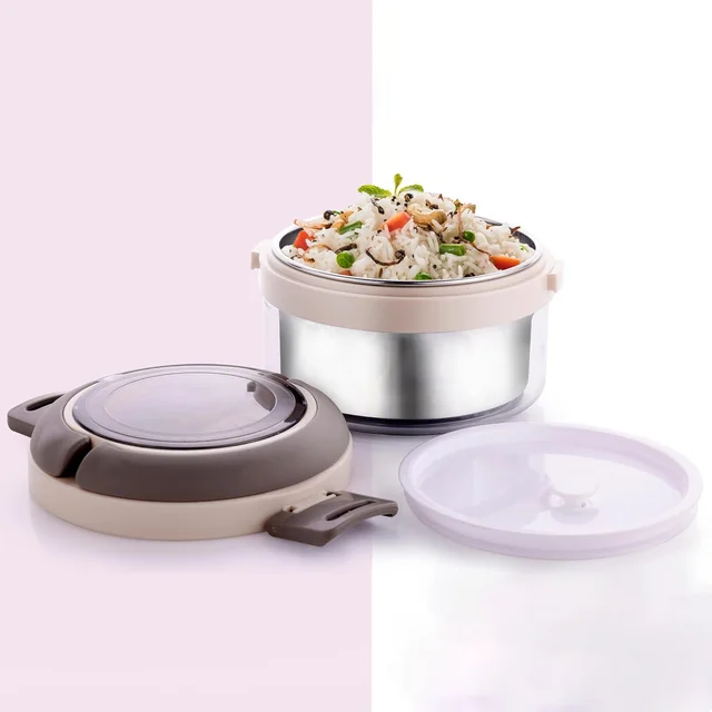 Insulated Lunch Box 400ml – Leakproof Stainless Steel Tiffin with Folding Spoon