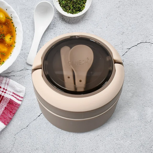 Insulated Lunch Box – Airtight, Leak-Proof with Spoon | Ganesh