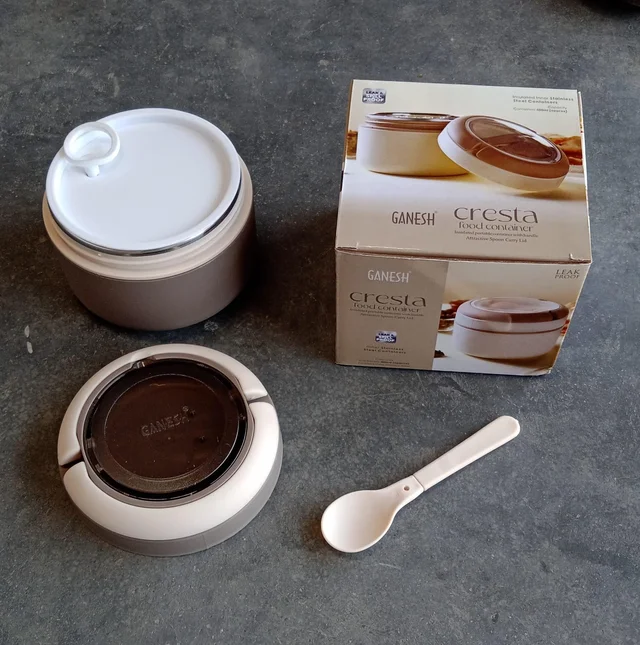 Insulated Lunch Box – Airtight, Leak-Proof with Spoon | Ganesh
