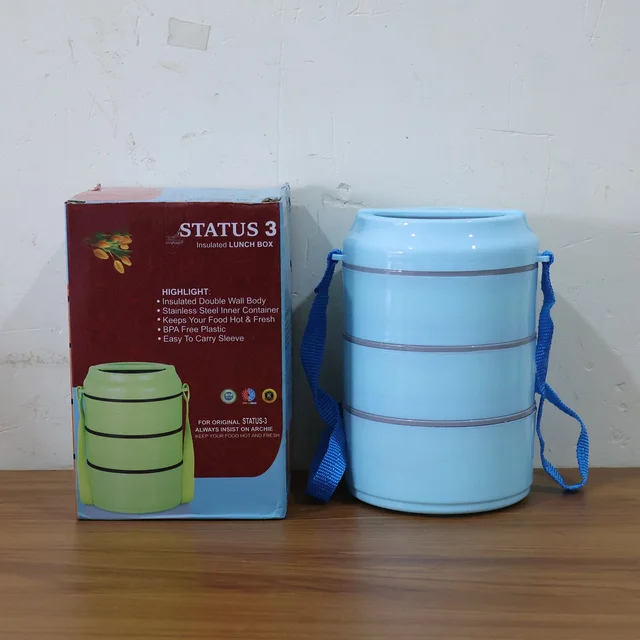 Insulated Lunch Box Set – 3 Layers with Leak-Proof Design & Handle