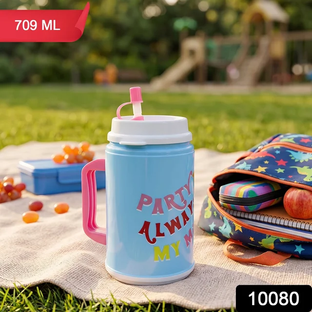 Insulated Mug with Straw – 709 ml Leak-Resistant | Bottlart