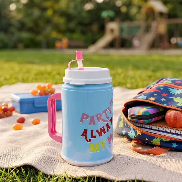 Insulated Mug with Straw – 709 ml Leak-Resistant | Bottlart