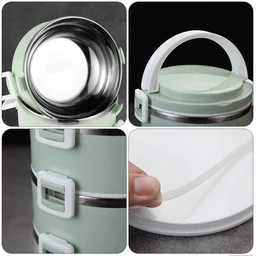 Insulated Stainless Steel Lunch Box – 2-Layer Tiffin | Lunchie Bunchie