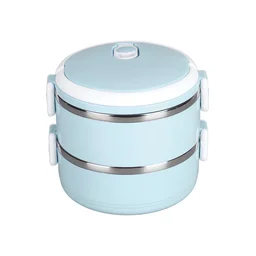 Insulated Stainless Steel Lunch Box – 2-Layer Tiffin | Lunchie Bunchie