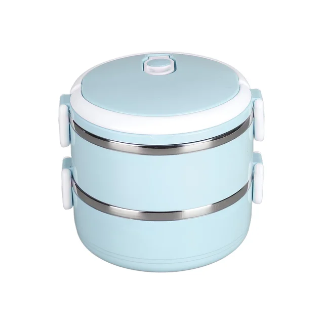Insulated Stainless Steel Lunch Box – 2-Layer Tiffin | Lunchie Bunchie