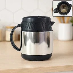 Insulated Thermos Flask with 6 Ceramic Cups – Keeps Drinks Hot