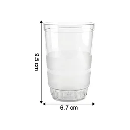 Janta Drinking Glass Set – 6 Pc with Frosted Grip, 300ml Each