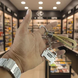 Jeep-Shaped Metal Car Keychain – Stylish Dual-Keyring Set