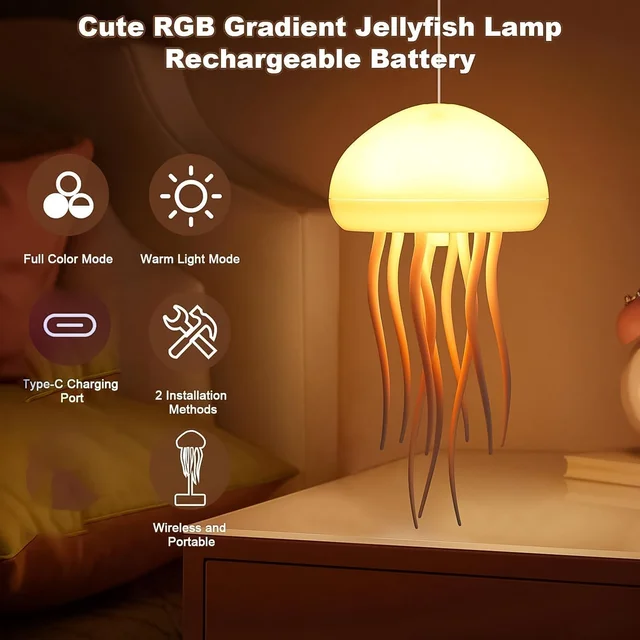 Jellyfish LED Mood Light – Colour-Changing Ambient Lamp