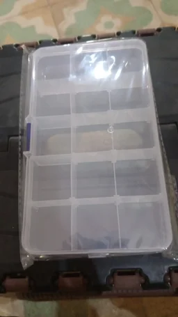 Jewellery Organizer Box – 15-Grid Clear Plastic with Dividers |
