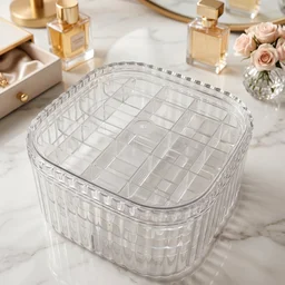 Jewellery Storage Box – 3 Layer Clear Organizer for Small Accessories