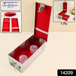 Jewellery Storage Box – Stainless Steel with Velvet & Lock