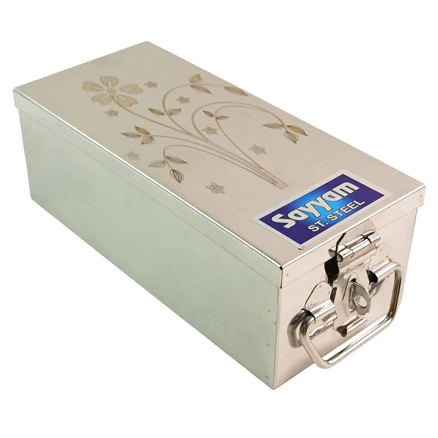 Jewellery Storage Box – Stainless Steel with Velvet & Lock