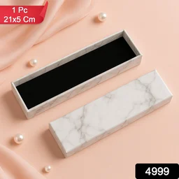 Jewelry Gift Box – Marble Finish Velvet Insert for Bracelets 21x5cm