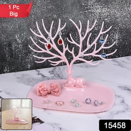 Jewelry Organizer Stand – Elegant Tree-Shaped Deer Design for Your Accessories