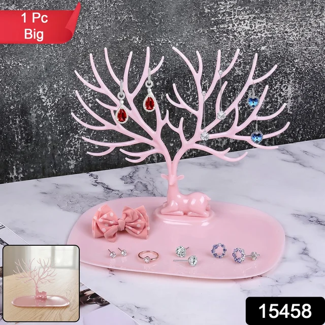 Jewelry Organizer Stand – Elegant Tree-Shaped Deer Design for Your Accessories