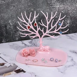 Jewelry Organizer Stand – Elegant Tree-Shaped Deer Design for Your Accessories