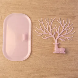 Jewelry Organizer Stand – Elegant Tree-Shaped Deer Design for Your Accessories