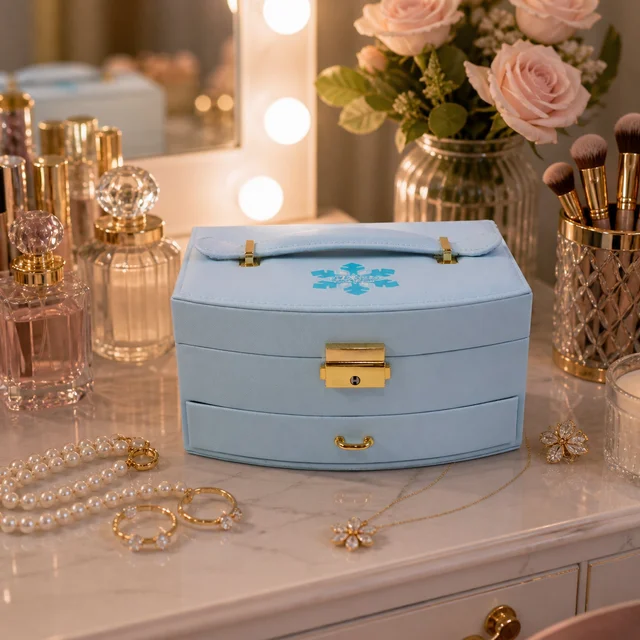Jewelry Storage Box – Multi-Layer Organizer with Mirror for Elegant Storage