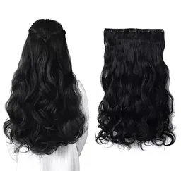 BLEZZIA Hair Extension 5 clip-in Synthetic Straight Women & Girls 26 inch Natura Mo - Free Size