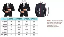 Neopol Stripe Men's Full-Sleeve Button-Front Slim-Fit Single Breasted Blazer Mo - XL