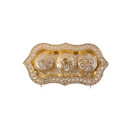 Kankavati – Elegant 3-Compartment Puja Holder for Sacred Rituals