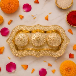 Kankavati – Elegant 3-Compartment Puja Holder for Sacred Rituals