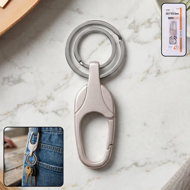 Keychain – Durable Metal with Secure Carabiner Clip for Keys & EDC