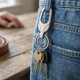 Keychain – Durable Metal with Secure Carabiner Clip for Keys & EDC