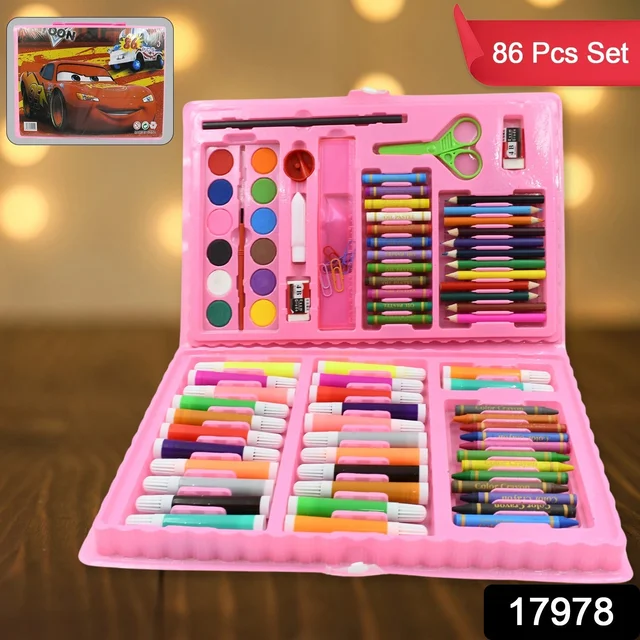 Kids Art Set – 86 Pcs Coloring & Drawing Kit | Craftily