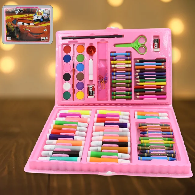 Kids Art Set – 86 Pcs Coloring & Drawing Kit | Craftily
