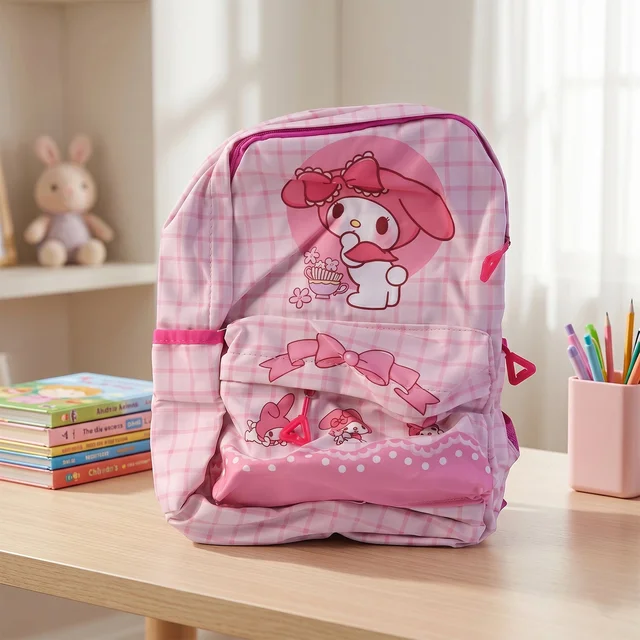 Kids Backpack – Adorable My Melody Design with Bow & Bunny