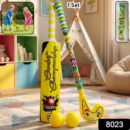 Kids Bat Ball Hockey Combo – Lightweight Plastic Sports Set | Dollamis
